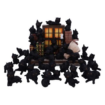 Nemesis Now - The Witches Litter - Display of 36 Black Cat Familiars with a Decorated Stand 24.8cm